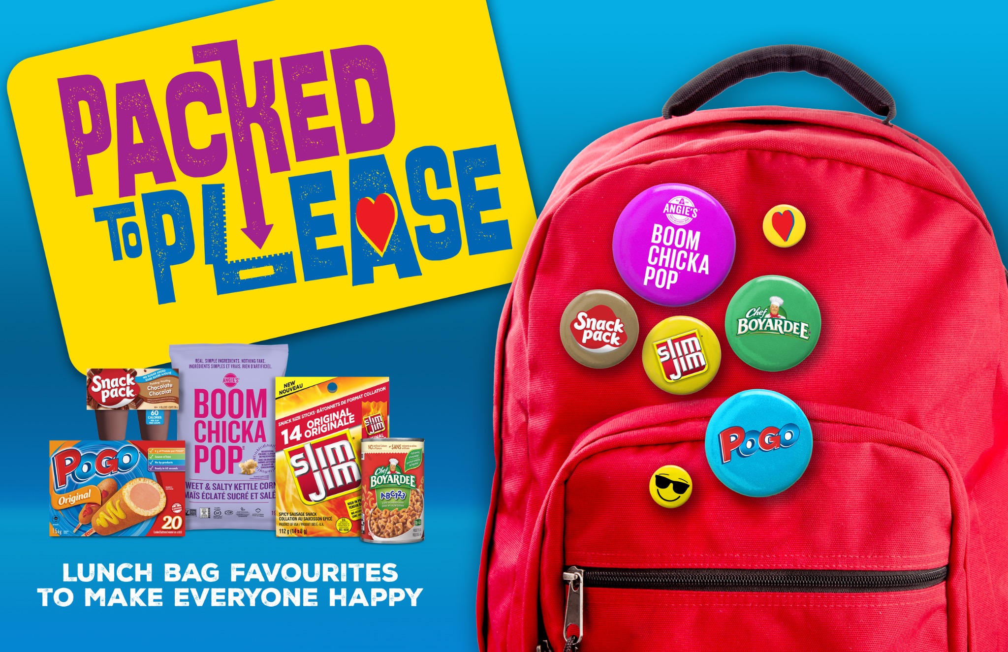 Packed to Please campaign key visual